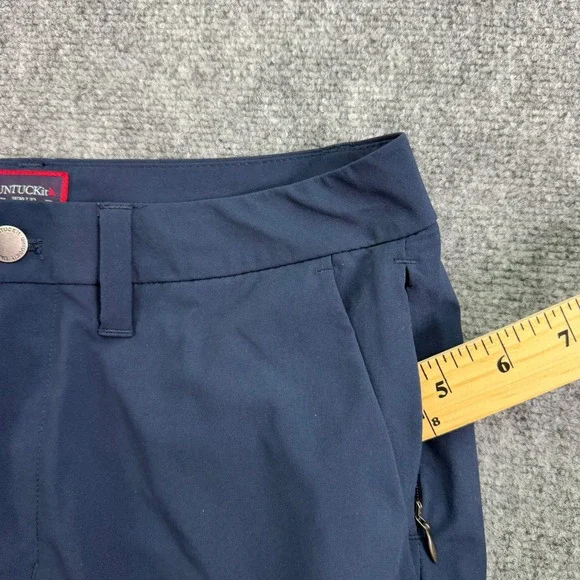 UNTUCKit Pants Mens 30x32 (Fits 31x27) Navy Chancellor Straight Fit Polyester - Picture 6 of 14